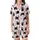 Cat Lovers' Whimsical Black Cat Pink Blob Polka Dot Seamless White Pattern Satin Short-Sleeve Pajamas Set - 2