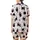 Cat Lovers' Whimsical Black Cat Pink Blob Polka Dot Seamless White Pattern Satin Short-Sleeve Pajamas Set - 3