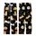 Cat Lover Black Background Feline Poses Orange Tan White Cats Pink Hearts 'Cute Cat' Text Kid Satin Pajamas Set - 3