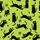 Cat Lovers' Vibrant Lime Green Playful Black Cat Silhouettes Flat Cartoon Pattern with Blue Eye Accent Satin Short-Sleeve Pajamas Set - 4