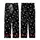 Cat Lovers' High-Contrast Black & White Stylized Minimalist Cat Face & Heart Pattern Kid Satin Pajamas Set - 3