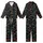 Black Cat Lovers' Neon Pop Whimsical Black Cat Seamless Pattern Electric Blue Pink Yellow Green White Outlines Kid Satin Pajamas Set - 1