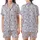 Cat Lovers' Playful White Cartoon Cats Seamless Pattern, Bold Black Outlines, Soft Lavender Background Satin Short-Sleeve Pajamas Set - 1