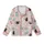 Cat Lovers' Whimsical Blush Pink Pattern with Playful Teal White Black Grey Cartoon Cats, Yarn, Paw Prints Kid Satin Pajamas Set - 2