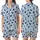 Dreamers' Whimsical Pastel Sky Blue Dark Navy Butterfly Crescent Moon Star Celestial Dust Pattern Satin Short-Sleeve Pajamas Set - w6gokumxg8