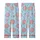 Sweet Treat Lovers' Pastel Sky Blue Kawaii Donut & Pink Heart Seamless Pattern with Happy Faces & Sprinkles Kid Satin Pajamas Set - 3