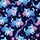 Whimsical Cat Lovers' Luminous Electric Blue Kitten Bubblegum Cosmic Dream Art Satin Short-Sleeve Pajamas Set - 4