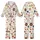 Dog Lovers' Whimsical Dessert Dog & Fruit Pattern, Frenchie Donut, Golden Retriever Cake, Corgi Banana Split on Cream Kid Satin Pajamas Set - 1