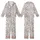 Women's Elegant Hand-Drawn Creamy White Camellia Floral Pastel Pink Diagonal Stripe Sage Green Botanical Kid Satin Pajamas Set - 1