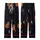 Cat Lovers' Whimsical Cosmic Night Sky Cats Seamless Pattern, Midnight Blue-Black with Golden Moons, White Stars, Black & Ginger Felines Kid Satin Pajamas Set - 3