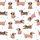 Dachshund Lovers' Whimsical Salmon Pink Light Brown Striped Dachshund Line Art Playful Pattern Satin Short-Sleeve Pajamas Set - 4