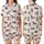Dachshund Lovers' Whimsical Salmon Pink Light Brown Striped Dachshund Line Art Playful Pattern Satin Short-Sleeve Pajamas Set - 1