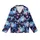 Whimsical Cat Lovers' Luminous Electric Blue Kitten Bubblegum Cosmic Dream Art Kid Satin Pajamas Set - 2