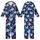 Whimsical Cat Lovers' Luminous Electric Blue Kitten Bubblegum Cosmic Dream Art Kid Satin Pajamas Set - 1