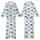 Ocean Lovers' Whimsical Cerulean Teal Navy Blue Sea Turtle Repeating Marine Life Pattern with Starfish Shells Coral Kid Satin Pajamas Set - 1