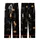 Cat Lovers' Seamless Cosmic Cat Pattern with Stargazing Black & Ginger Felines, Muted Gold Stars on Deep Black Kid Satin Pajamas Set - 3