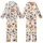 Halloween Celebration Fans' Whimsical Watercolor Cream Orange Purple Jack-o'-Lantern Skulls Ghost Bat Candy Cat Print Kid Satin Pajamas Set - 1