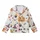 Halloween Celebration Fans' Whimsical Watercolor Cream Orange Purple Jack-o'-Lantern Skulls Ghost Bat Candy Cat Print Kid Satin Pajamas Set - 2