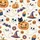 Halloween Celebration Fans' Whimsical Watercolor Cream Orange Purple Jack-o'-Lantern Skulls Ghost Bat Candy Cat Print Kid Satin Pajamas Set - 4