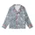 Cat Lovers' Seamless Muted Blue-Grey Hand-Drawn White & Black Cartoon Cats Playful Poses 'Meow' Flat Pattern Kid Satin Pajamas Set - 2