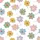 Women's Whimsical Hand-Drawn Scattered Stylized Floral Pastel Pink Sage Blue Satin Short-Sleeve Pajamas Set - 4