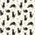Cat Lover Black Cats Posing Light Peach Bows Teal Collars Fish Bones Paw Prints Cream Pattern Satin Short-Sleeve Pajamas Set - 4