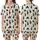 Cat Lover Black Cats Posing Light Peach Bows Teal Collars Fish Bones Paw Prints Cream Pattern Satin Short-Sleeve Pajamas Set - 1