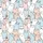 Cat Lovers Cartoon Felines Expressive Faces Black Outline Yarn Ball Seamless Pattern Satin Short-Sleeve Pajamas Set - 4