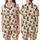 Halloween Enthusiasts' Whimsical Hand-Drawn Orange Jack-o'-Lanterns, Black Cats, Bats & Paw Prints Pattern on White Satin Short-Sleeve Pajamas Set - 1
