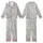 Cat Lovers' Whimsical Black & Grey Hand-Drawn Cartoon Cat Pattern with Playful Felines, Yarn, & Phrases Kid Satin Pajamas Set - 1