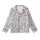 Cat Lovers' Whimsical Black & Grey Hand-Drawn Cartoon Cat Pattern with Playful Felines, Yarn, & Phrases Kid Satin Pajamas Set - 2