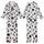 Contemporary Fashion Lovers' Playful Black White Irregular Organic Spot Design Kid Satin Pajamas Set - 1
