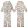 Cat Lovers' Kawaii Pastel Pink Blue Yellow Cat Crowd Seamless Pattern Kid Satin Pajamas Set - 1