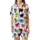 Cat Lovers' Whimsical Hand-Drawn Doodle Abstract Cats Pattern with Vibrant Multi-Color Crayon Style Satin Short-Sleeve Pajamas Set - 2
