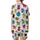 Cat Lovers' Whimsical Hand-Drawn Doodle Abstract Cats Pattern with Vibrant Multi-Color Crayon Style Satin Short-Sleeve Pajamas Set - 3