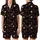 Festive Cat Lovers' Whimsical Cartoon Witch Hat Beanie Hat Santa Hat Cats Pattern Satin Short-Sleeve Pajamas Set - 1