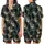 Cat Lovers' Vintage Ukiyo-e Black Cat Ramen Feast Pattern, Teal Orange-Red Yellow Accents Satin Short-Sleeve Pajamas Set - 1