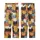 Cat Lovers' Dense Playful Seamless Cat Faces Pattern Ginger Ochre Cream Charcoal Pastel Kid Satin Pajamas Set - 3