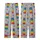 Cat Lovers' Whimsical Rainbow Stacked Cartoon Cats Distressed Paw Print Art Kid Satin Pajamas Set - 3
