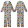 Cat Lovers' Whimsical Rainbow Stacked Cartoon Cats Distressed Paw Print Art Kid Satin Pajamas Set - 1