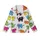 Cat Lovers' Whimsical Hand-Drawn Doodle Abstract Cats Pattern with Vibrant Multi-Color Crayon Style Kid Satin Pajamas Set - 2