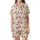 Women's Kawaii Brown Bunny Red Strawberry Cream Blanket Scattered Pattern Satin Short-Sleeve Pajamas Set - 2