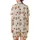 Women's Kawaii Brown Bunny Red Strawberry Cream Blanket Scattered Pattern Satin Short-Sleeve Pajamas Set - 3