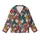 Cat Lovers' Densely Packed Multi-Color Beanie Cat Faces Detailed Knit Pattern Kid Satin Pajamas Set - 2