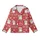 Holiday Cat Lovers' Cheerful Red Fair Isle Kitten Santa Hat Snowflake Reindeer Pattern Kid Satin Pajamas Set - 2