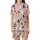 Youth & Girls' Whimsical Light Pink Cartoon Halloween Ghosts, Jack-o'-Lanterns, Witch Hats, Stars Satin Short-Sleeve Pajamas Set - 2