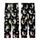 Cat Lover's Cute Pirate Mermaid Cats Pastel Rainbow Nautical Treasure Pattern Black Background Kid Satin Pajamas Set - 3