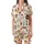 Dog Lovers' Whimsical Dessert Dog & Fruit Pattern, Frenchie Donut, Golden Retriever Cake, Corgi Banana Split on Cream Satin Short-Sleeve Pajamas Set - 2