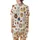 Dog Lovers' Whimsical Dessert Dog & Fruit Pattern, Frenchie Donut, Golden Retriever Cake, Corgi Banana Split on Cream Satin Short-Sleeve Pajamas Set - 3