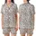 Women's Elegant Hand-Drawn Creamy White Camellia Floral Pastel Pink Diagonal Stripe Sage Green Botanical Satin Short-Sleeve Pajamas Set - 1